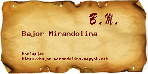 Bajor Mirandolina névjegykártya